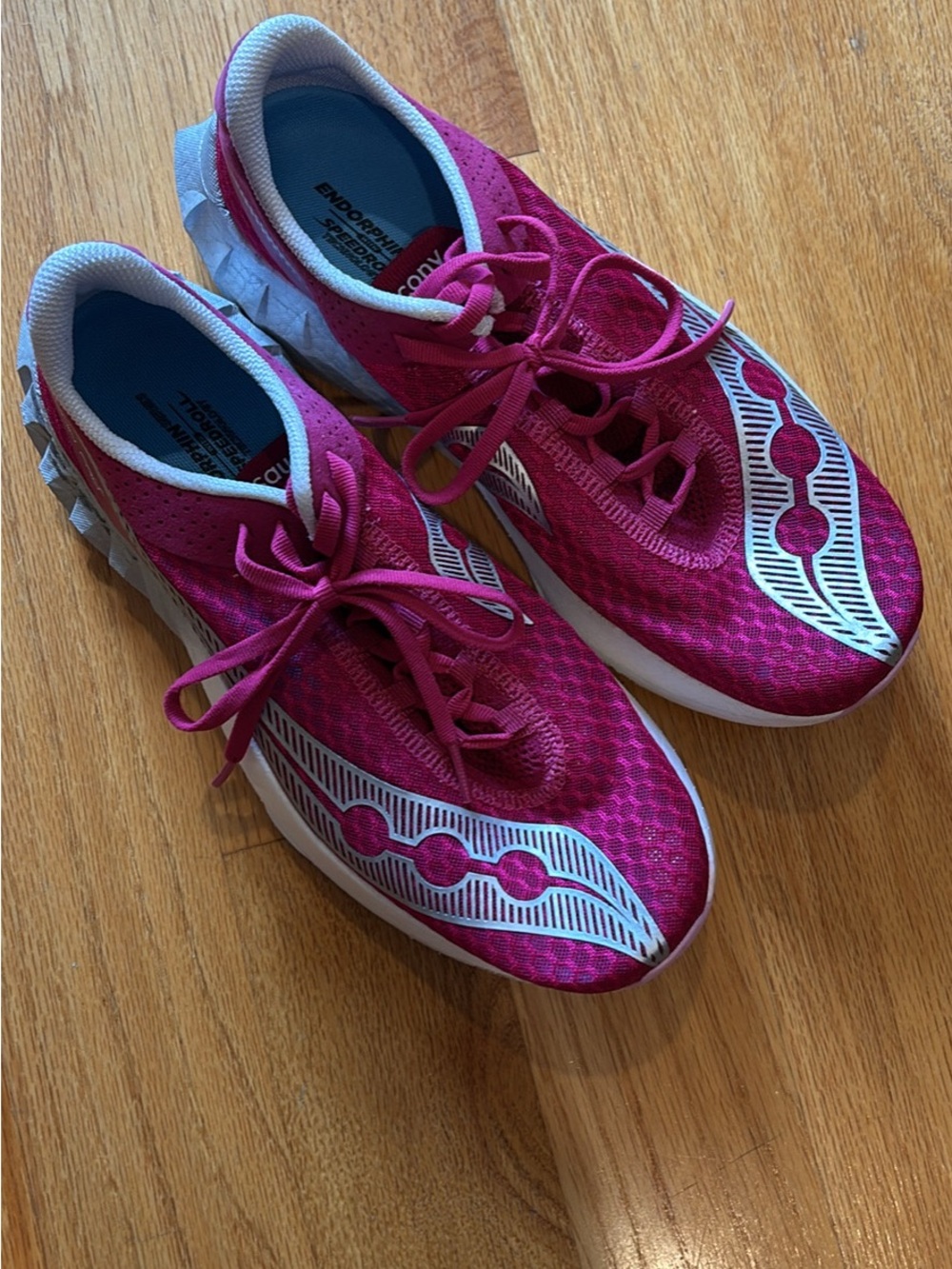 Saucony Women's Magenta Road Running Shoes with White Accents